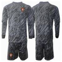 Camiseta Portugal Portero Segunda Equipación Replica Eurocopa 2024 para niños mangas largas (+ Pantalones cortos)